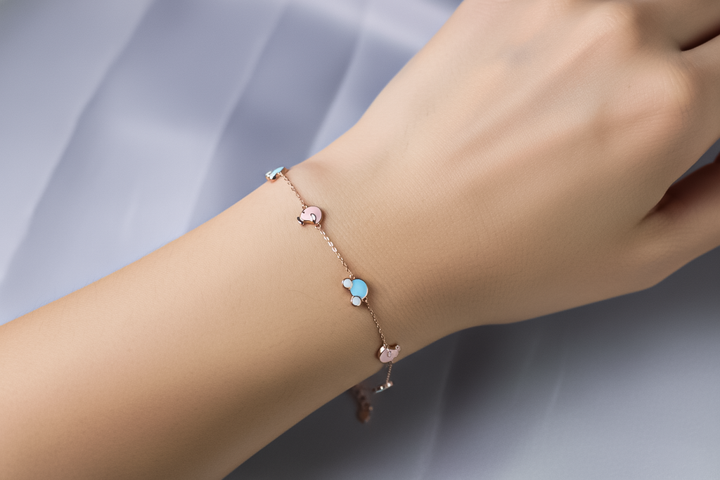 Baby Cartoon Chain Bracelet | 925 Sterling Silver