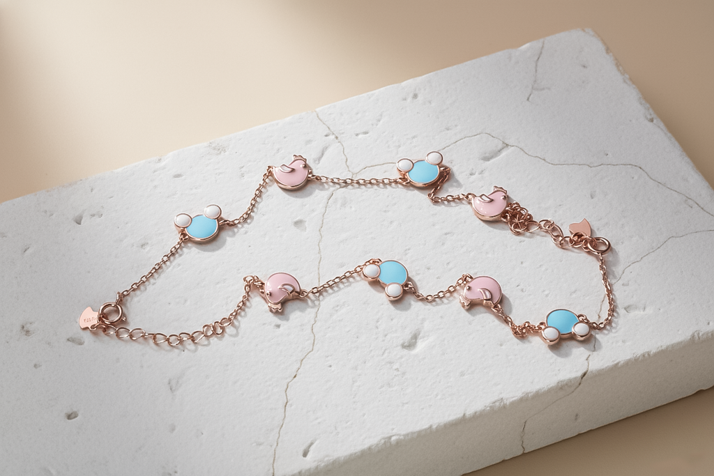 Baby Cartoon Chain Bracelet | 925 Sterling Silver