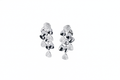 Raindrop Diamond Cluster Drop Earrings | 925 Sterling Silver