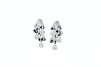 Raindrop Diamond Cluster Drop Earrings | 925 Sterling Silver
