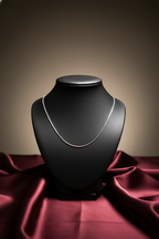 Minimal Plain Silver Chain Necklace | 925 Sterling Silver