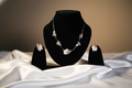 Ivory Bloom Silver Necklace Set | 925 Sterling Silver Floral Design