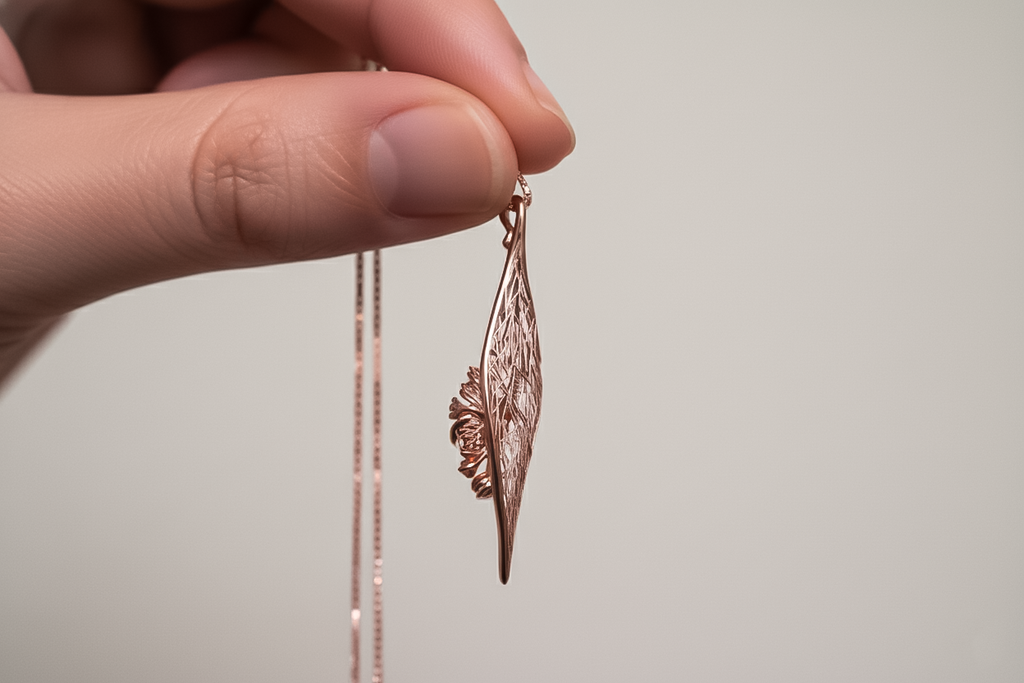 Rose Leaf Grace Necklace Set | Rose Gold Plated 925 Sterling Silver