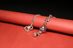 Blush Blossom Silver Payal (10 Inch) | 925 Sterling Silver Anklet