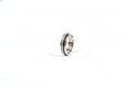 Black Edition Wedding Band for Men | White Gold Tone with Black PVD