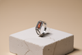 Emerald-Cut Mozambique Garnet Ring for Men | 925 Sterling Silver