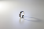 Matte Carbon Fiber Challah Ring for Men | 925 Sterling Silver