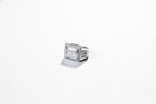 High Quality Zircon Platinum Maharaja Ring |Pavé Rectangle Silver Ring for Men | 925 Sterling Silver (Size 22)