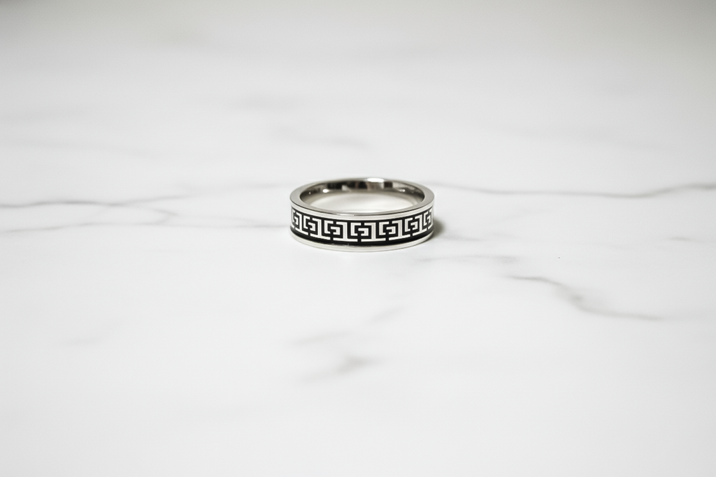 Oxidized Band Challah Ring