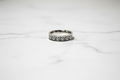 Oxidized Band Challah Ring