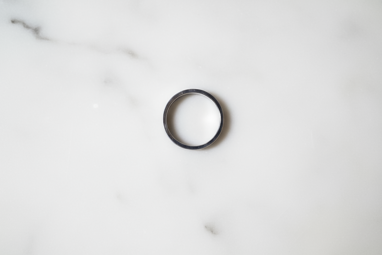 Oxidized Band Challah Ring