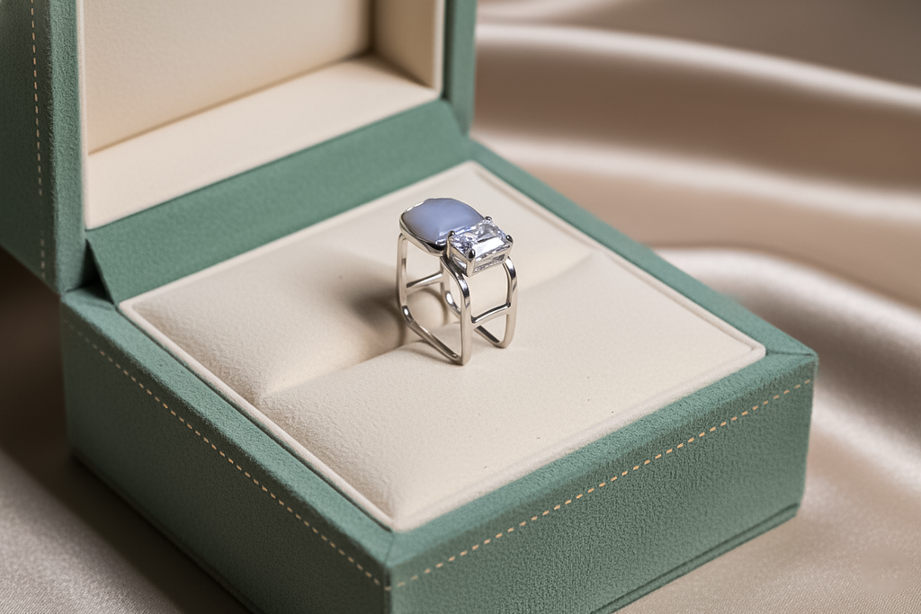 Square Silver Statement Ring | 925 Sterling Silver