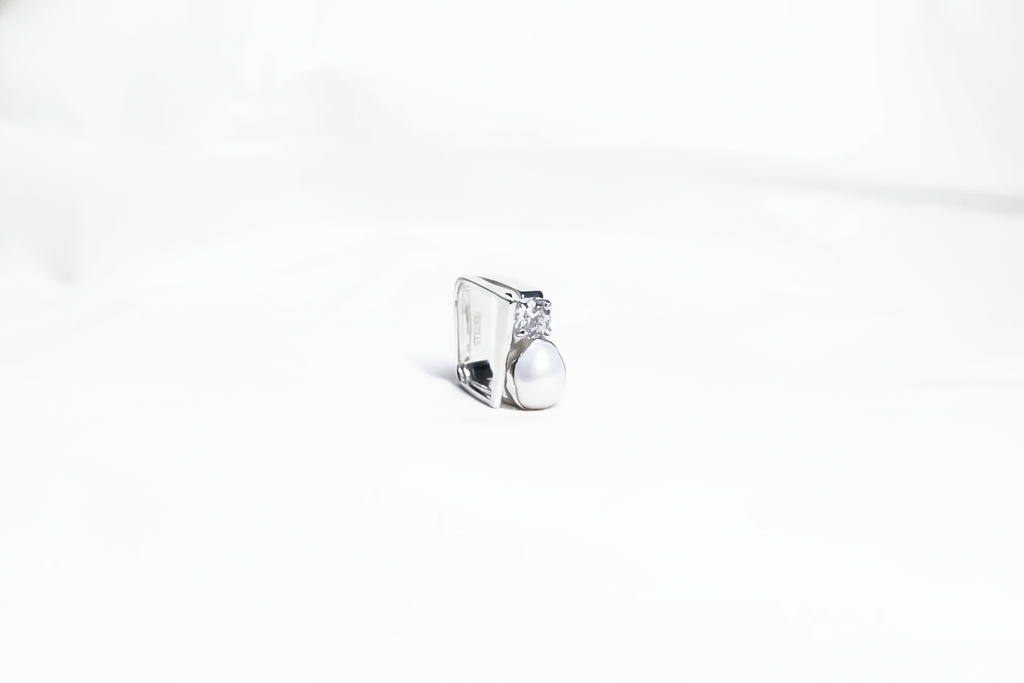 Square Pearl Silver Ring | 925 Sterling Silver