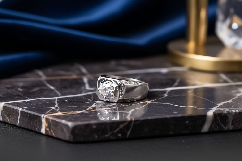 Maharaja Zircon Silver Ring for Men | 925 Sterling Silver