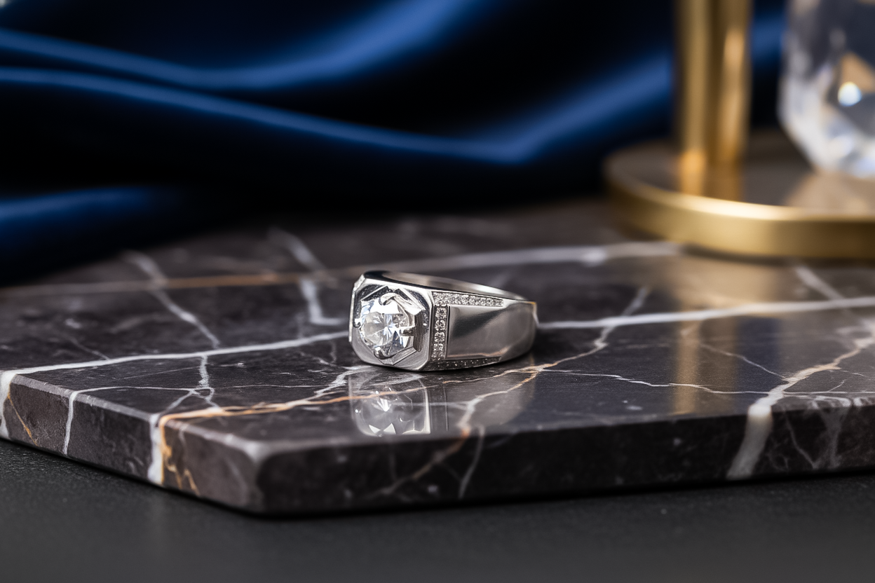 Maharaja Zircon Silver Ring for Men | 925 Sterling Silver