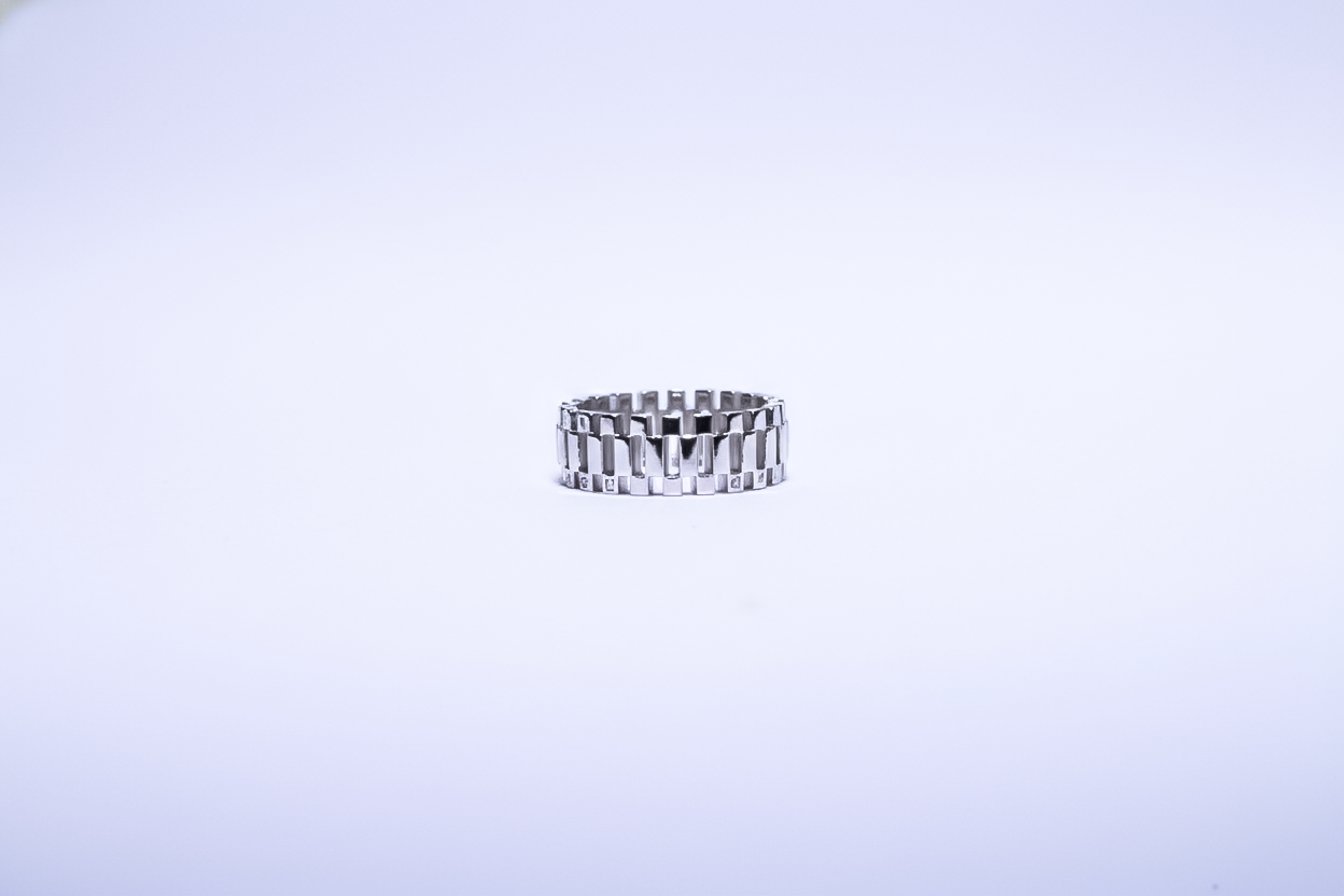 Watch Link Stainless Steel Ring | Silver Ring for Men