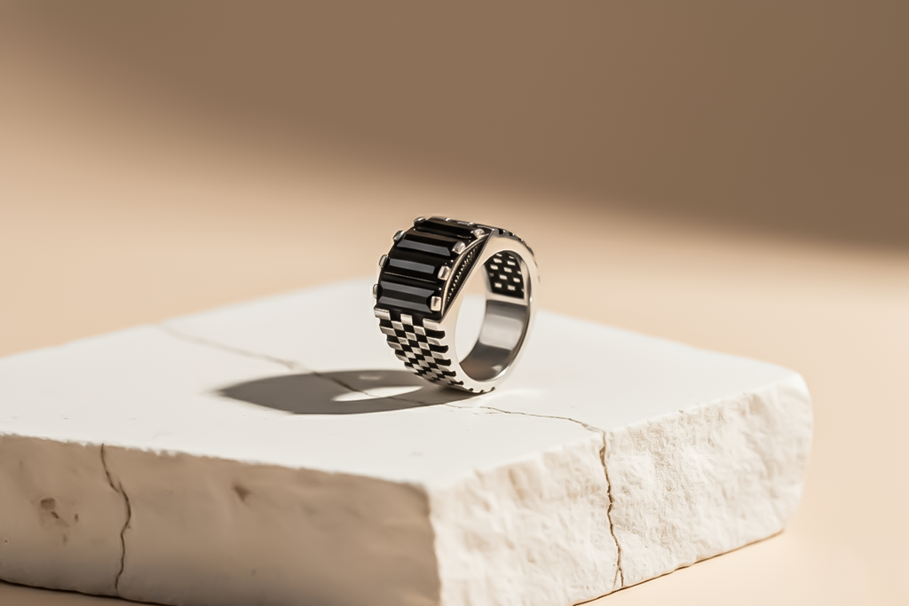 Black Zircon Turkish Ring (Stylish Men's)