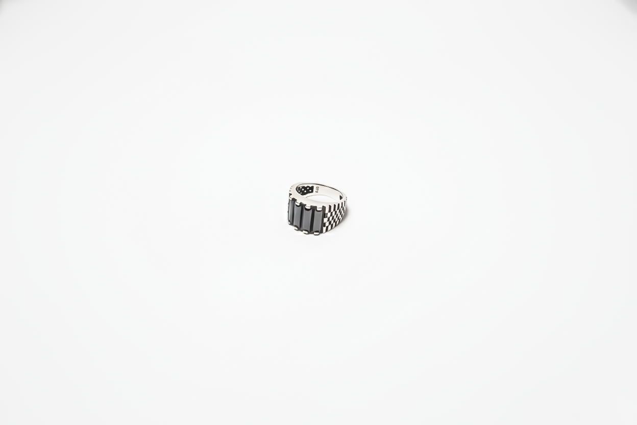 Black Zircon Turkish Ring (Stylish Men's)