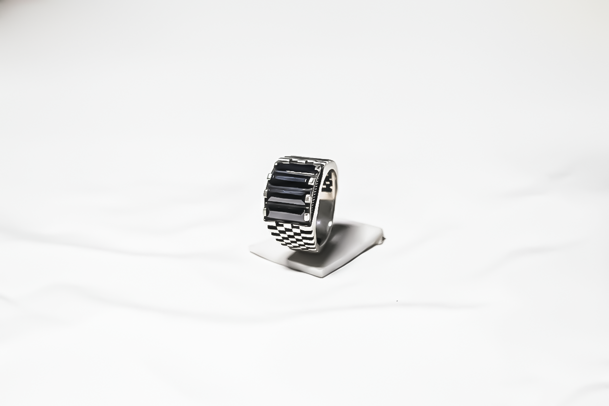 Black Zircon Turkish Ring (Stylish Men's)