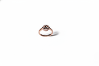 Rose Gold Halo LV Symbol Ring | 925 Sterling Silver
