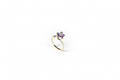 Floral Amethyst Silver Ring (Adjustable) | 925 Sterling Silver