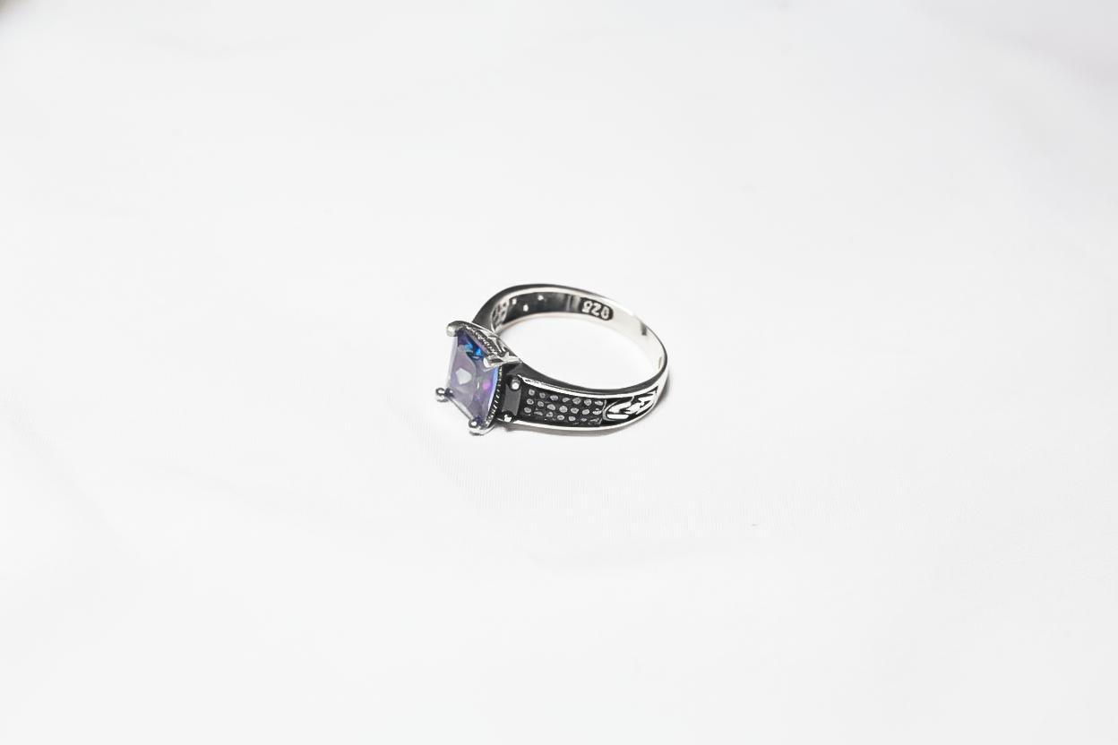 Mystic Topaz Statement Ring for Men | 925 Sterling Silver