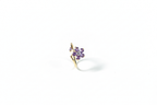 Floral Amethyst Silver Ring (Adjustable) | 925 Sterling Silver