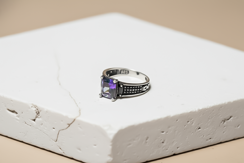 Mystic Topaz Statement Ring for Men | 925 Sterling Silver