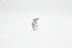 Ruby Arc Dual Band Ring | 925 Sterling Silver Statement Ring
