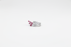 Ruby Arc Dual Band Ring | 925 Sterling Silver Statement Ring